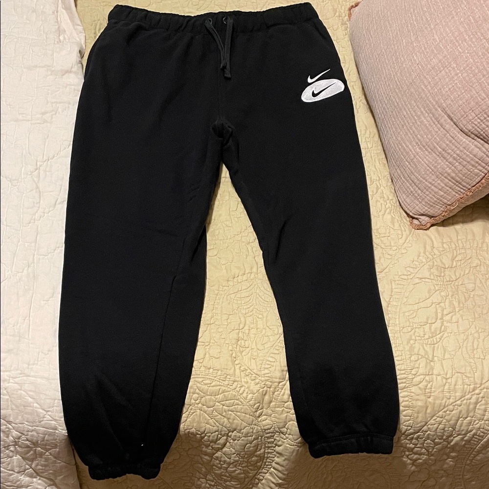 Nike Black Joggers with White Logo